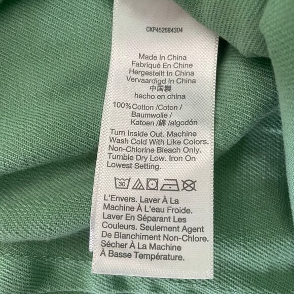 Madewell Garment-Dyed Relaxed Coverall Jumpsuit Pale Evergreen - Size: Small - Picture 12 of 13